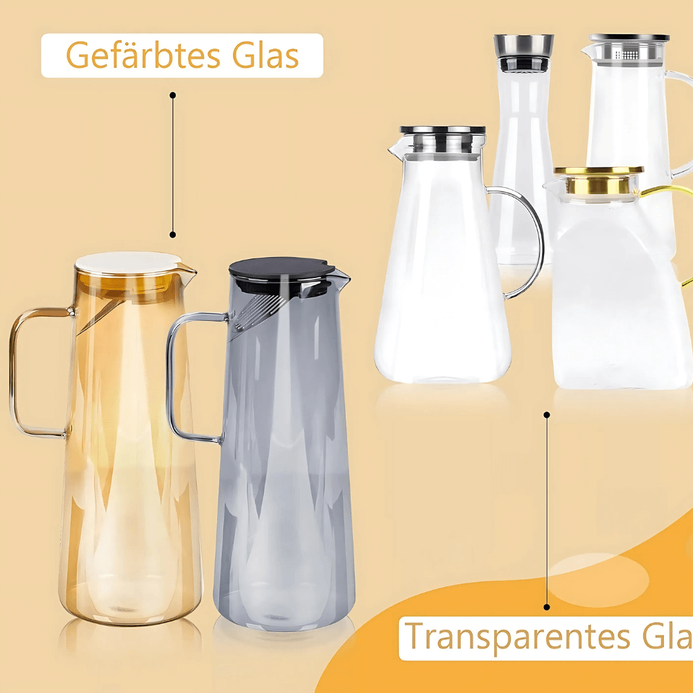 Bình đựng nước thủy tinh Sodasweet Germany 1,8L có tay cầm màu hổ phách