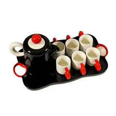 Set Bình nước + 6 cốc kèm khay Dopamine Phong cách Bắc Âu màu đen