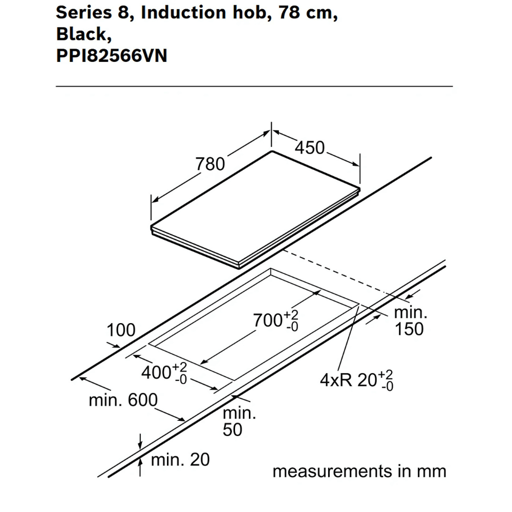 Bếp từ đôi BOSCH PPI82566VN serie 8 2 vùng nấu
