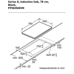 Bếp từ đôi BOSCH PPI82566VN serie 8 2 vùng nấu