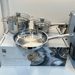 Bộ nồi WMF Diadem Plus 3 món kèm quánh và chảo thép WMF 24cm