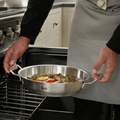 Bộ nồi Fissler Profi 5 món vung thép kèm quánh và chảo 2 quai 24cm made in Germany