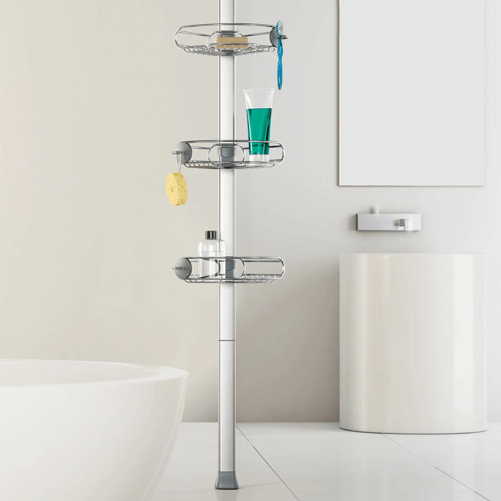 Giá treo dụng cụ nhà tắm loại chống sàn và trần Simplehuman 2,74m