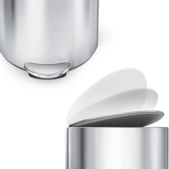 Thùng rác bán nguyệt Simplehuman 6L nắp phẳng nội địa Đức