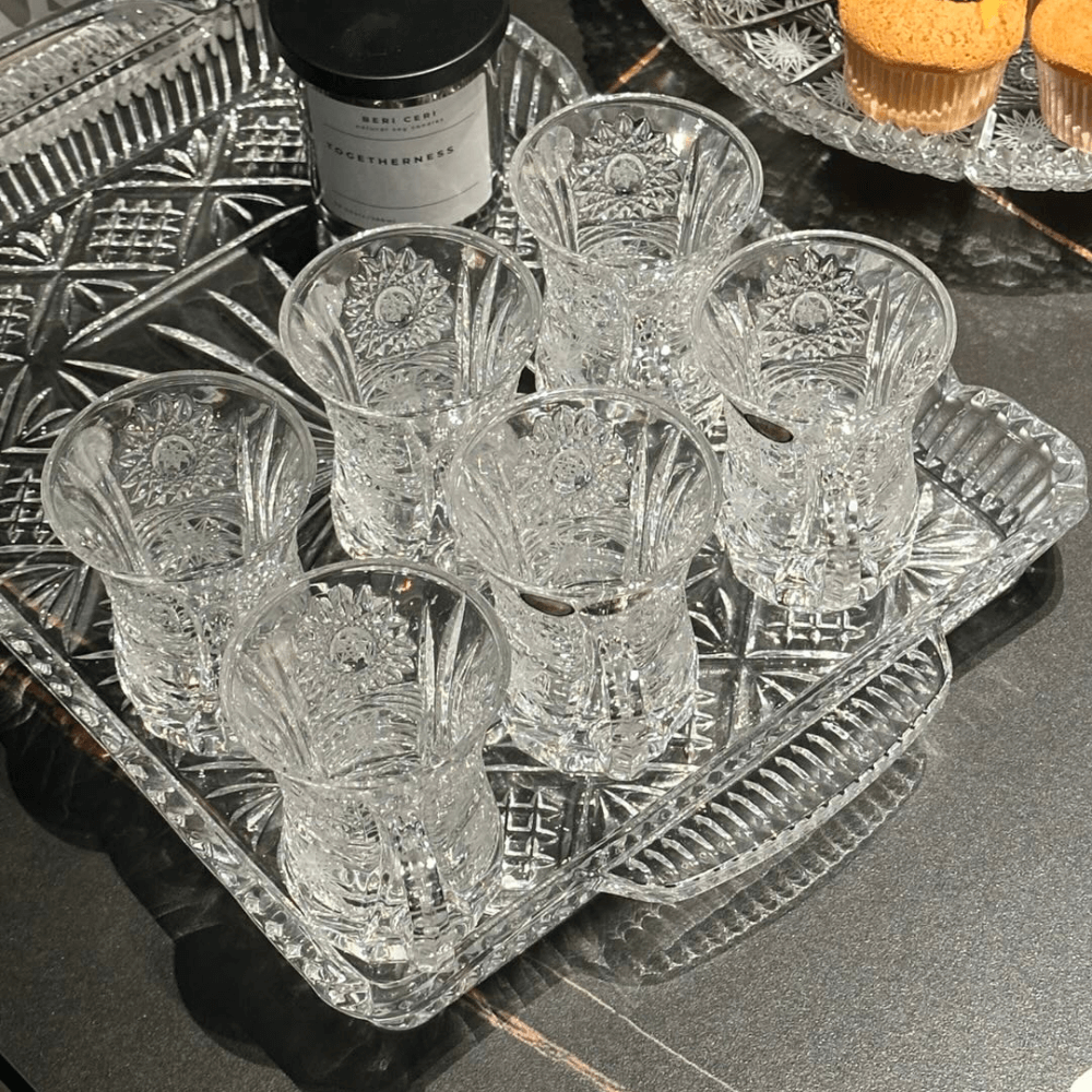 Bộ sét pha lê 6 tách trà Bohemia M57 120ml