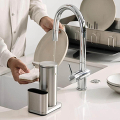 Bình chiết xà phòng cảm ứng kèm caddy để giẻ rửa bát Simplehuman