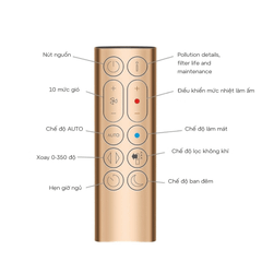 Quạt không cánh 3in1 DYSON 3in1 Purifier HP09 quạt nóng lạnh kèm lọc không khí màu xám niken