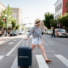 Vali Samsonite Freeform siêu bền size 28 màu xanh navy