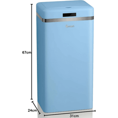 Thùng rác cảm ứng 45L SWAN màu xanh Blue