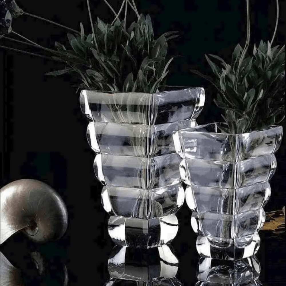 Bình hoa pha lê Rogaska Adria 25cm màu trắng