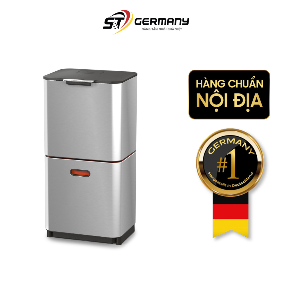 Thùng rác phân loại và khử mùi 3 ngăn Joseph Joseph Totem Max 60L (Ssteel) 30060