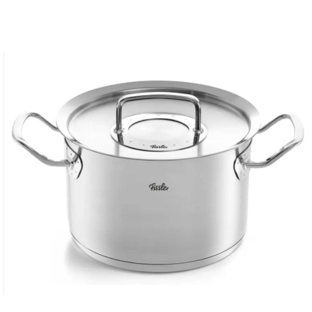 Bộ nồi Fissler Profi set 5 món kèm quánh và chảo 26cm màu đen vung inox made in Germany