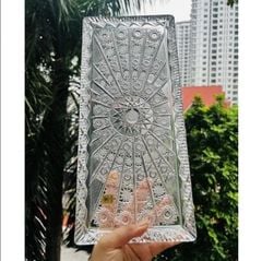 Khay pha lê mài chữ nhật BOHEMIA M57 40 x 17cm