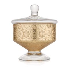 Hũ kẹo Arabesque Gold Leaf 20cm IVV