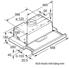 MÁY HÚT MÙI ÂM TỦ BOSCH DFT63AC50