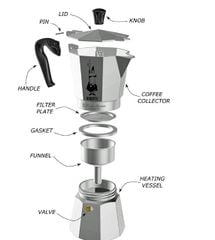 Ấm pha cà phê Bialetti Moka Induction màu đỏ 4 cốc