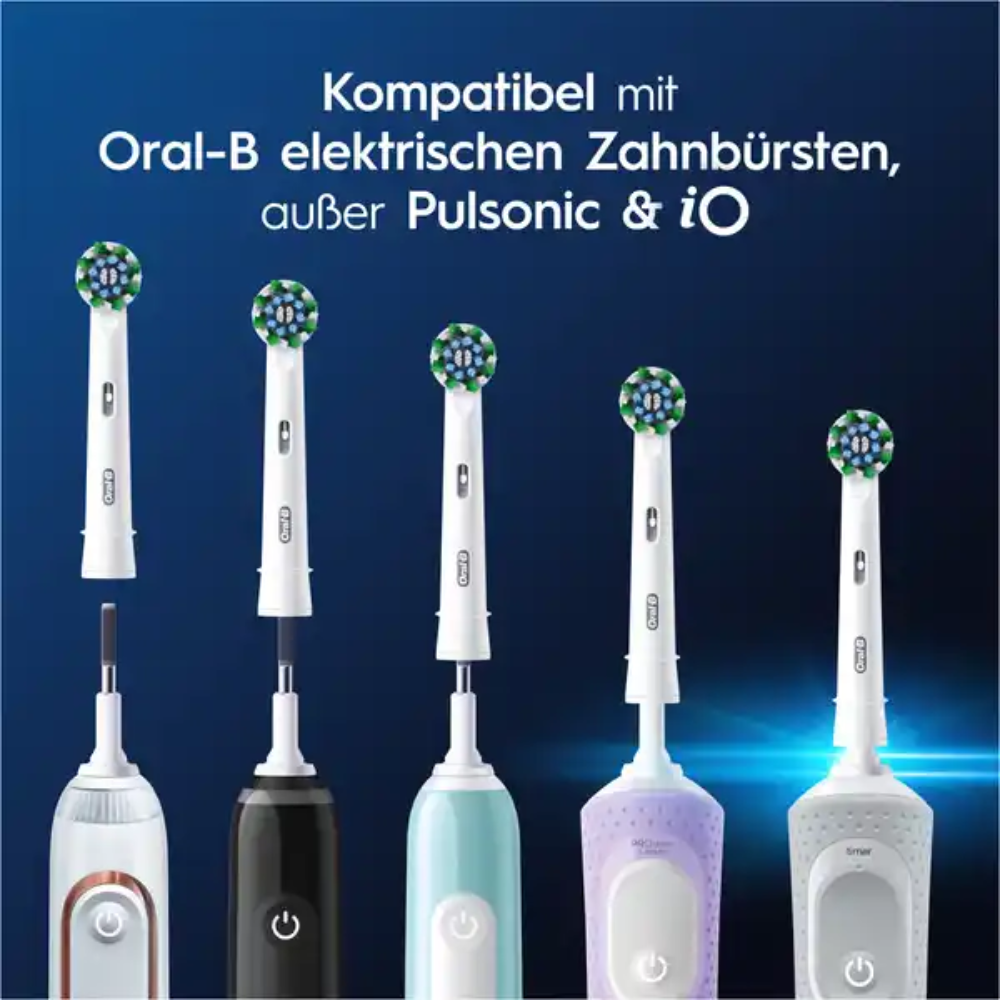 Set 4 đầu bàn chải thay thế ORAL-B Pro CrossAction làm trắng răng màu trắng