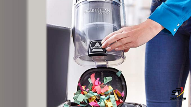 Hệ thống đổ rác và bụi hợp vệ sinh, dễ dàng tháo lắp
