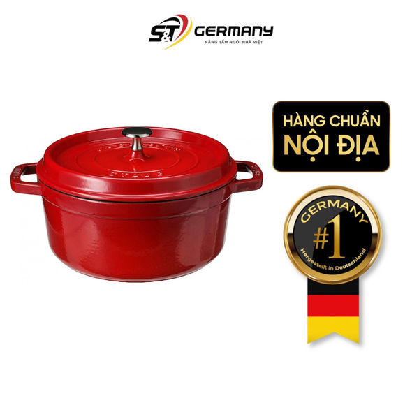 Nồi tròn STAUB Cocotte 20cm màu đỏ cheery nội địa Đức