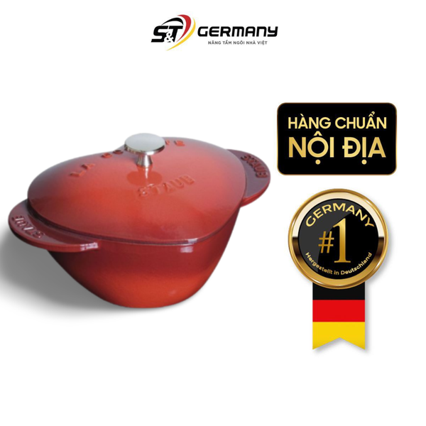 Nồi trái tim STAUB Cocotte 20cm màu đỏ cheery nội địa Đức