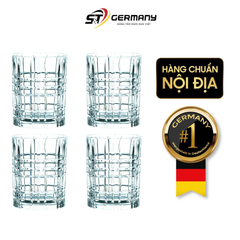 Set 4 cốc whisky thấp Nachtmann Square 101050 345ml