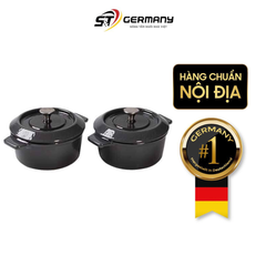 Set 2 nồi gang WOLL 10cm màu xám nội địa Đức