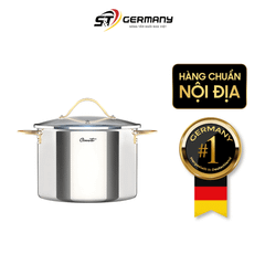 Nồi inox 304 cao cấp Ciwete 32cm nắp kính