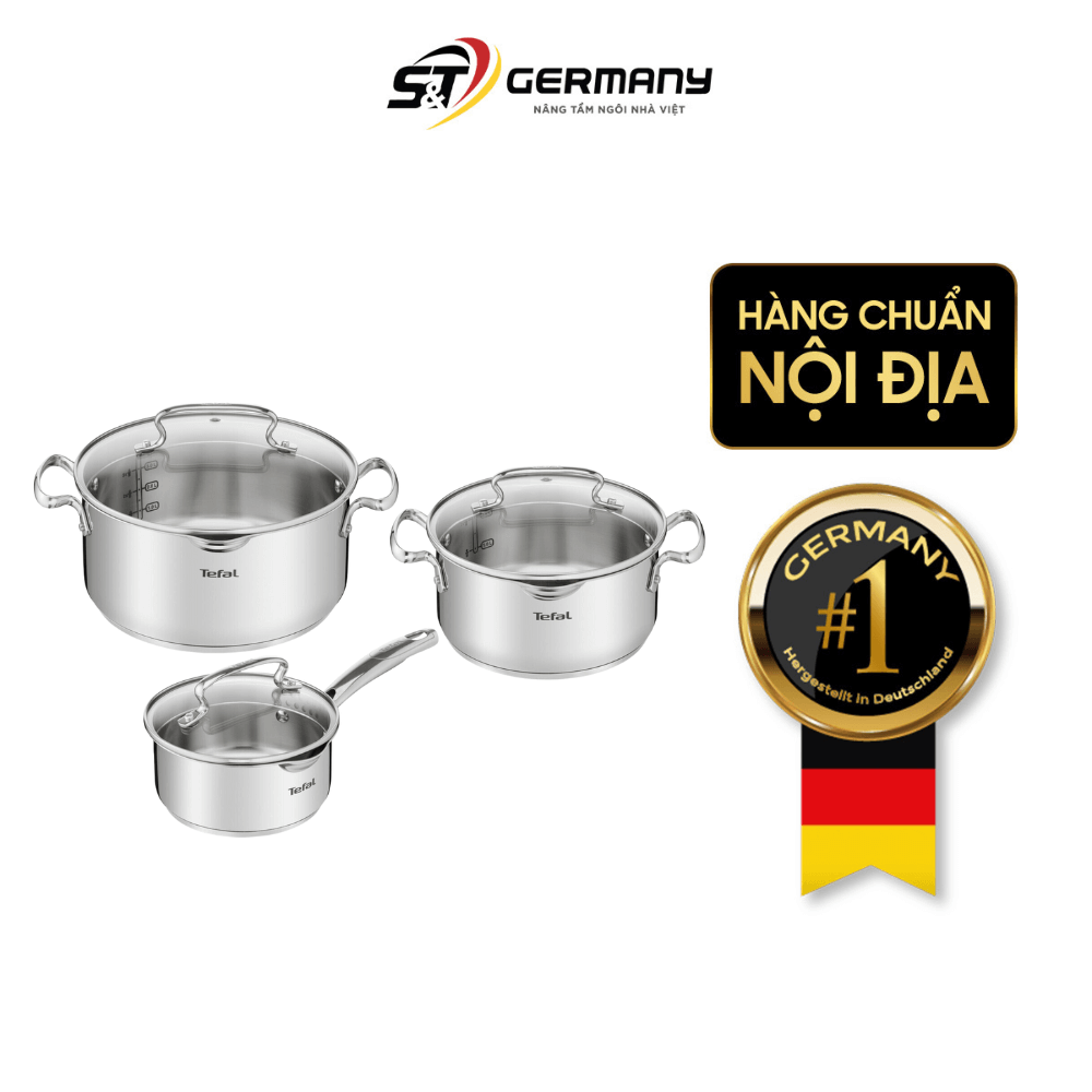 Bộ nồi inox TEFAL Duetto Plus set 3 món G719S674