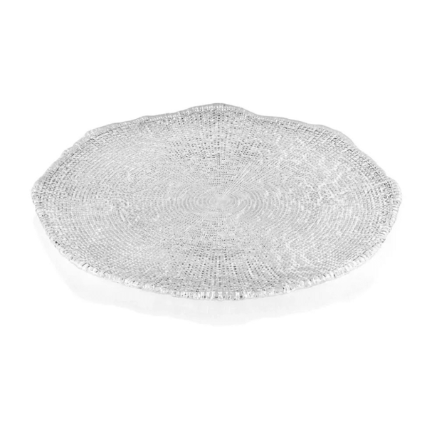 Đĩa tròn Diamante Platter trắng 34cm IVV 5544.1