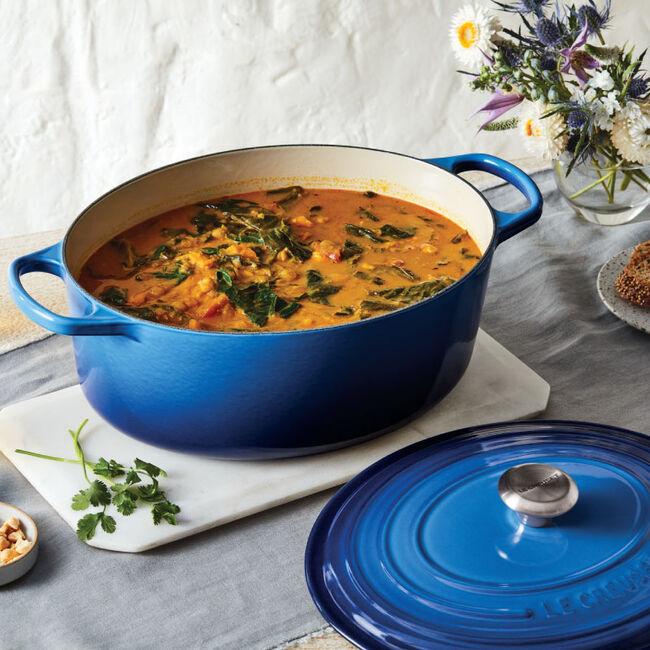 Nồi gang ovan lecreuset Bräter oval evo 31cm Blau Marseille màu xanh dương