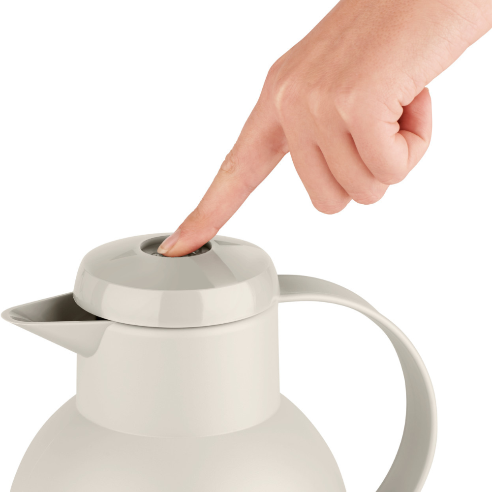 Théière Isotherme Emsa Samba Wave QP 1L - Plastique Blanc - Neuf Origine Allemagne