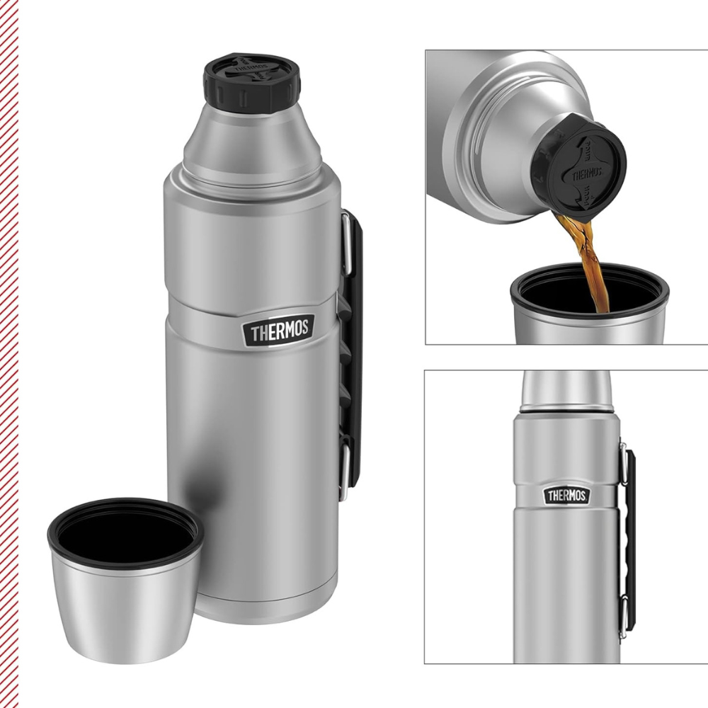 Bình giữ nhiệt Thermos 24H 1,2L màu bạc