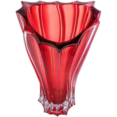 Bình hoa pha lê Plantica cao 32cm màu đỏ