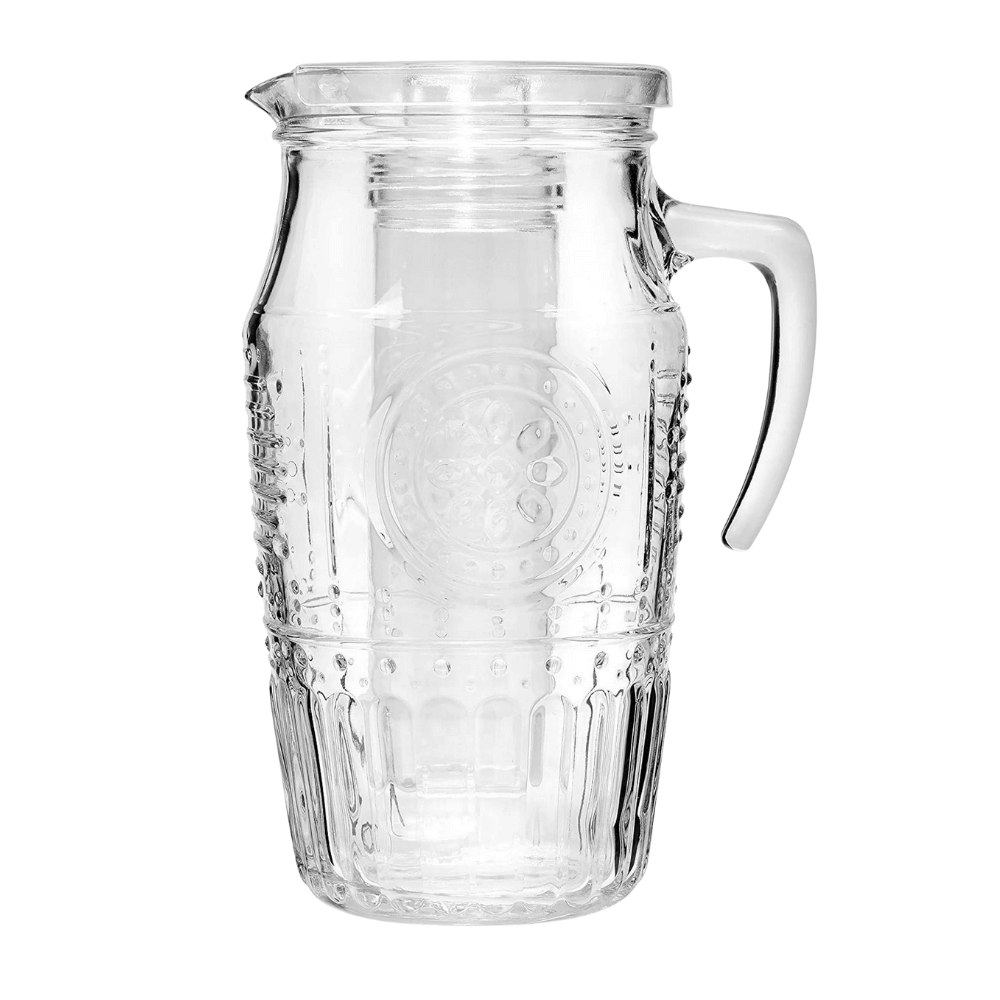 Bình nước thuỷ tinh Detox có lõi đựng đá made in Italya