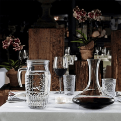 Bình nước thuỷ tinh Detox có lõi đựng đá made in Italya
