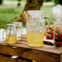 Bình nước thuỷ tinh Detox có lõi đựng đá made in Italya