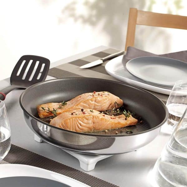 Bộ chảo Tefal 24 + 28 cm inox trắng cán rời L9409202