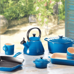 Bộ 4 nồi mini Le Creuset Cocotte màu xanh Marseile