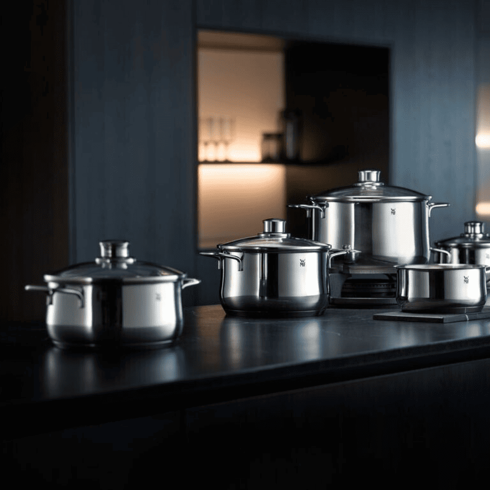 Bộ nồi WMF Diadem Plus 6 món kèm quánh và chảo thép WMF 24cm