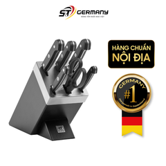 Bộ dao tự mài ZWILLING Gourmet 7 món made in Germany màu đen