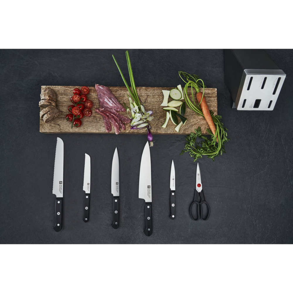 Bộ dao tự mài ZWILLING Gourmet 7 món made in Germany màu trắng