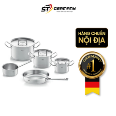 Bộ Nồi Fissler profi set 5 vung thép siêu cao cấp kèm quánh và chảo size 28 made in Germany