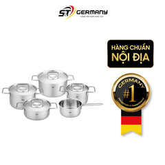 Bộ nồi FISSLER Pure Collection 5 món vung inox kèm quánh made in Germany