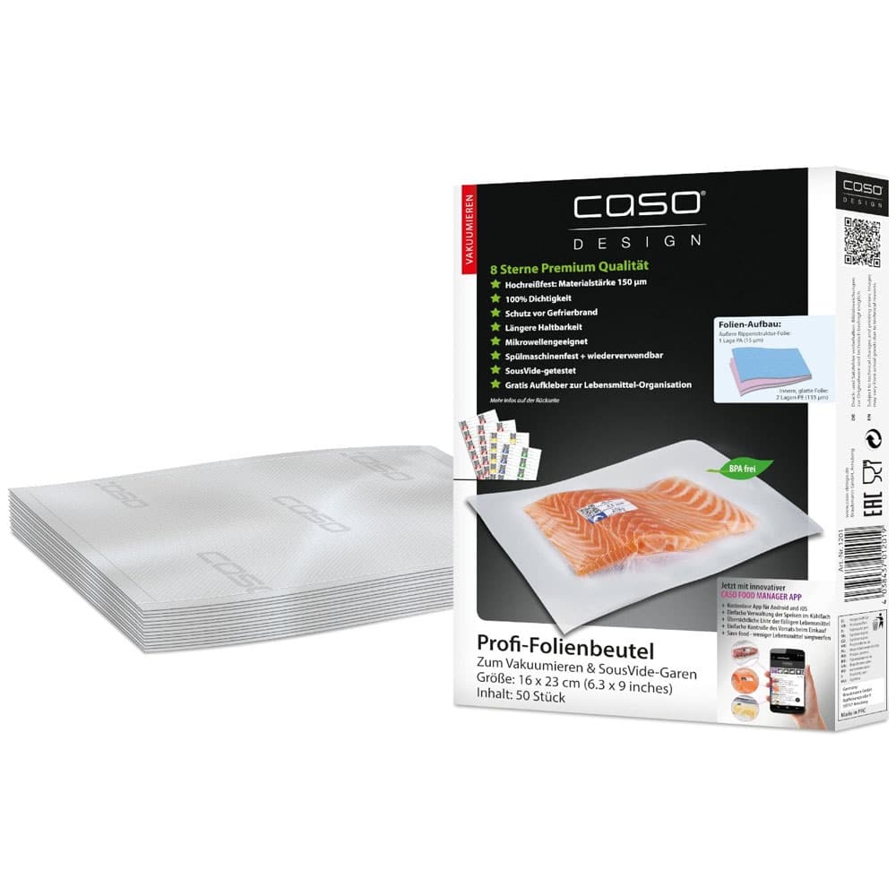 Túi hút chân không CASO Strukturbeutel 20x30 cm, 50 Stück