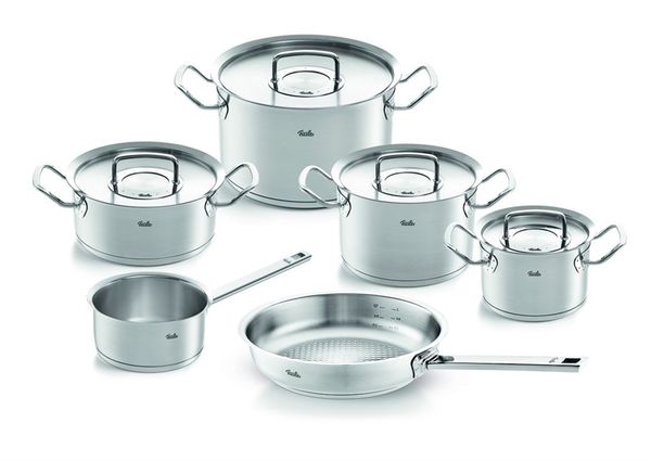 Bộ nồi Fissler Profi set 6 món kèm quánh và chảo inox size 24cm vung inox made in Germany