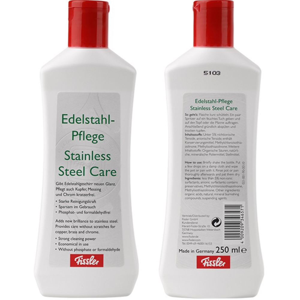 Dung dịch đánh bóng nồi chảo fissler stainless steel cleaner 250ml