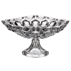 Chân bồng pha lê Bohemia Samba Shallow 35cm màu trắng