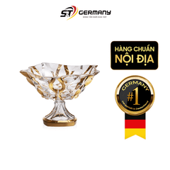Chân bồng pha lê Bohemia Samba 30,5cm mạ vàng
