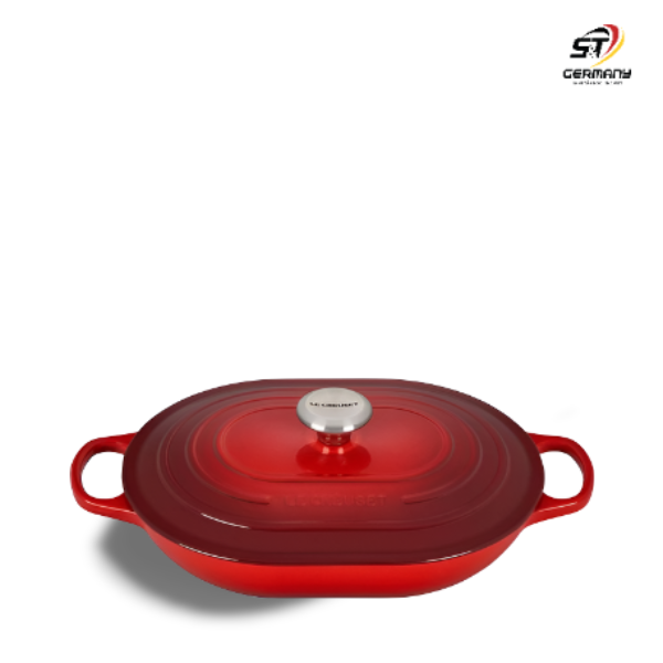 Chảo gang chữ nhật LeCreuset Bratreine 37x29cm Kirsche màu đỏ