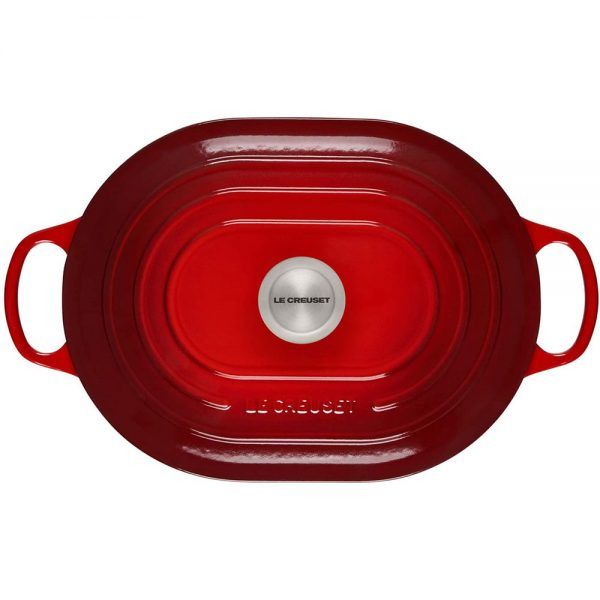 Chảo gang chữ nhật LeCreuset Bratreine 37x29cm Kirsche màu đỏ